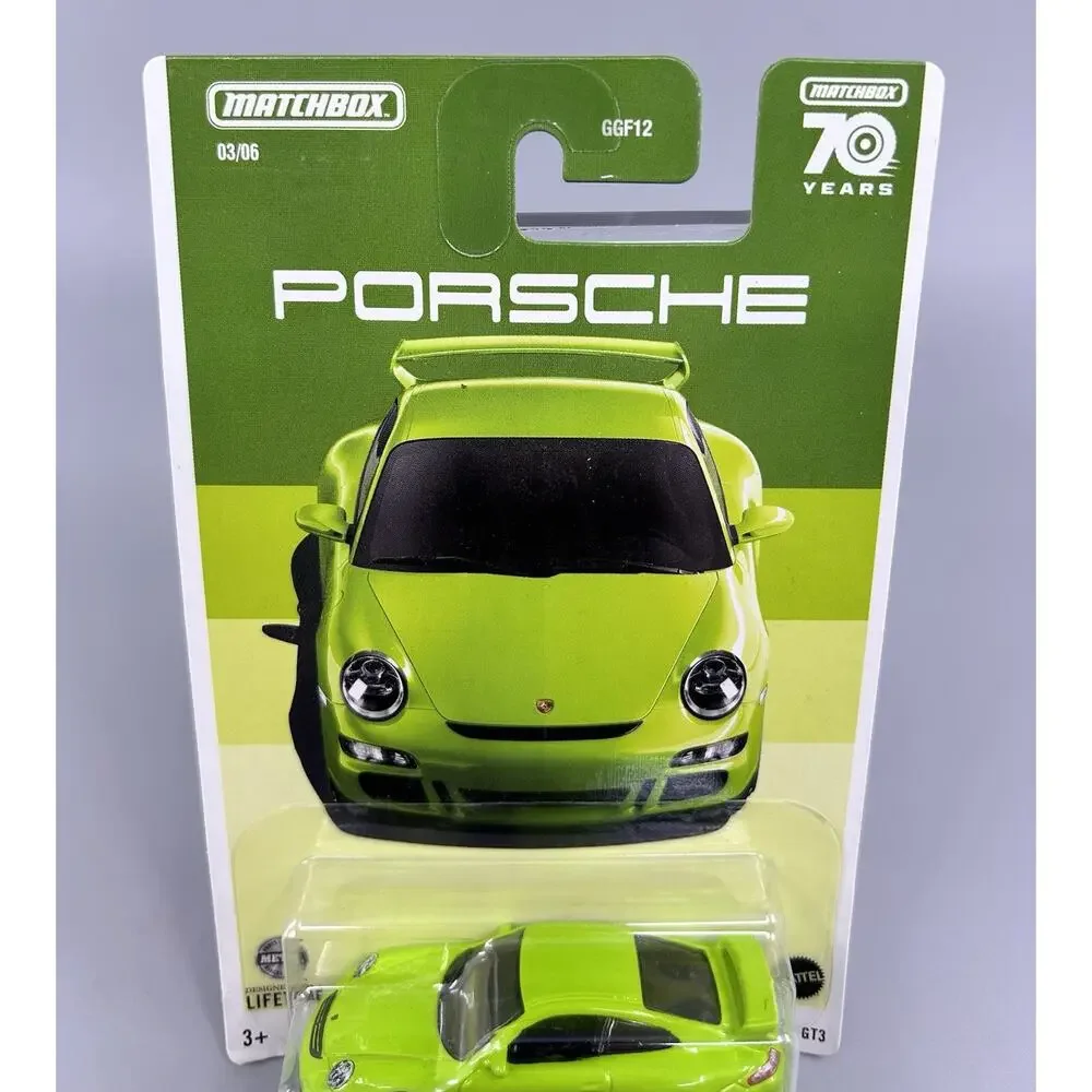 Matchbox 2007 PORSCHE 911 GT3 70 Years Green Diecast GGF12 Diecast 1:64 NOC